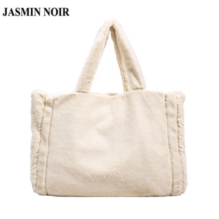 Jasmin NOIR กระเป๋าสะพายไหล่ กระเป๋าถือ ประดับขนเฟอร์ สําหรับสตรี