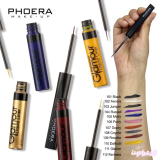 ♕Phoera ปากกาอายไลเนอร์ชนิดน้ำเคลือบด้านกันน้ำ12สีปากกาอายไลเนอร์ติดทนนานปากกาอายไลเนอร์มืออาชีพแต่งหน้าดวงตาสีง่าย Upbest