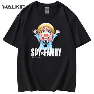 Walkie เสื้อยืดแขนสั้นลําลอง พิมพ์ลายการ์ตูนอนิเมะ Spy X Family Forger Anya สไตล์ญี่ปุ่น ฮาราจูกุ แฟชั่นฤดูร้อน สํา_03