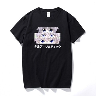 เสื้อยืดแขนสั้น Camiseta de Anime para hombre, camisa con estampado de ojos Killua de Hunter X Hunter, ropa de call_02