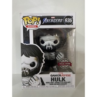 Funko Pop Hulk Avengers Marvel Gamer Verse Exclusive 635 กล่องมีรอยยับ