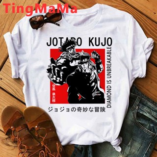 เสื้อยืดลําลอง แขนสั้น พิมพ์ลาย Jojo Bizarre Adventure Demon Slayer Jujutsu Kaisen Tokyo Revengers สไตล์วินเทจ สําห_02