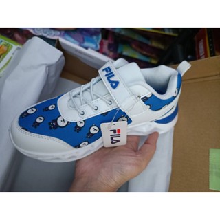 FILA - FILA Bounce รองเท้าลำลองเด็ก สีขาว-ฟ้า