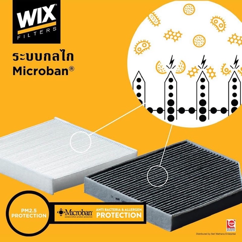 กรองแอร์ FORD RANGER T6 2.2 3.2 ปี 2012-2021 EVEREST MAZDA BT50 PRO  ยี่ห้อ WIX รหัส WP2094 - รูปที่ 2