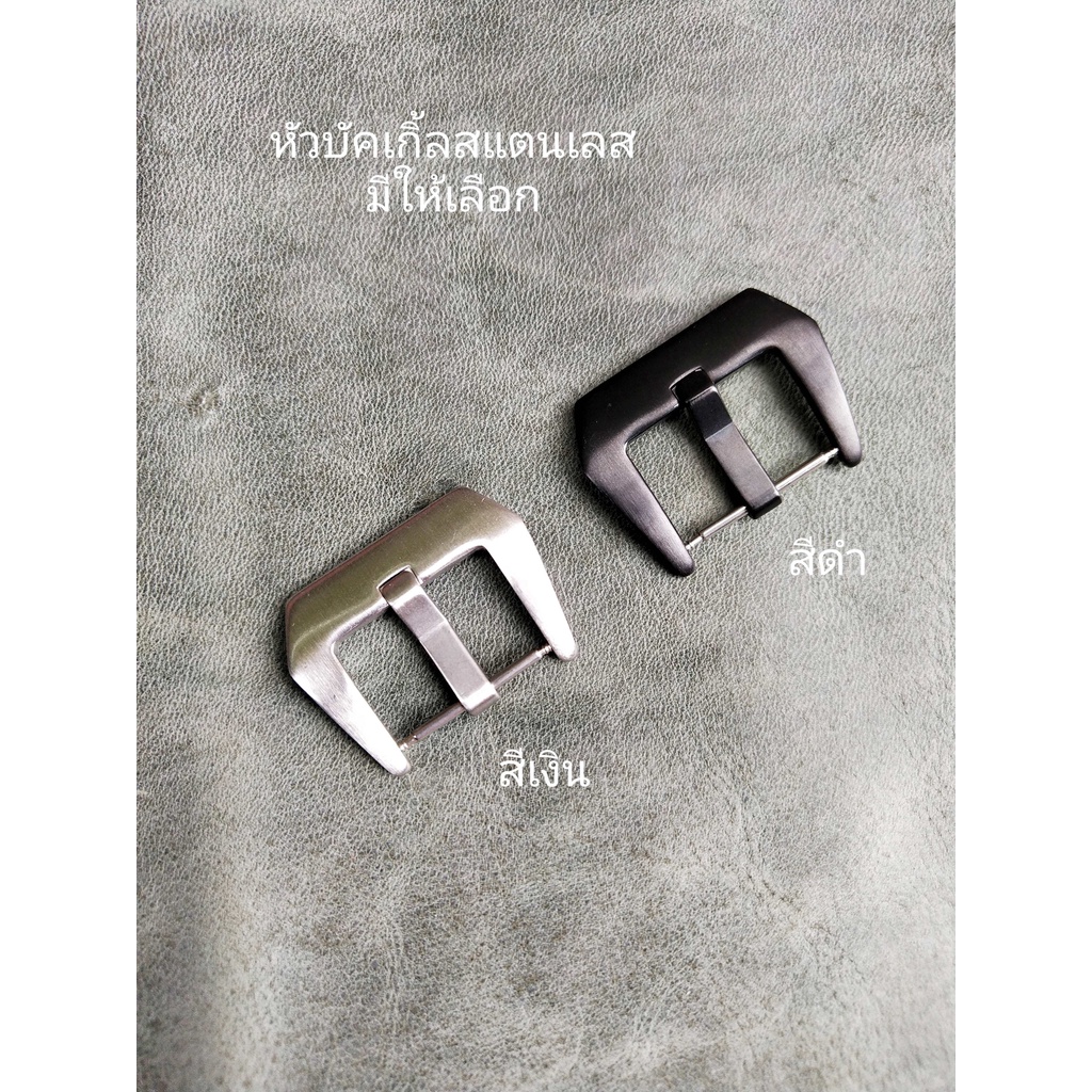สายนาฬิกาหนังแท้ สีแทน งานhandmade #รุ่นวินเทจน้ำตาลแทน ขนาด 18-30 mm. แถมฟรีสปริงสำรองและที่ดันสปริงสำหรับเปลี่ยนส