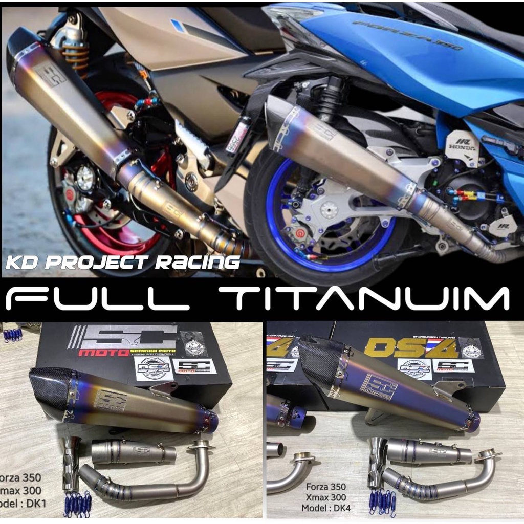[กรอกโค้ด OFF2000 ลด 2000.-] ท่อ SC Moto Full Titanuim Honda Forza350 , ADV350 , XMAX 2017-23