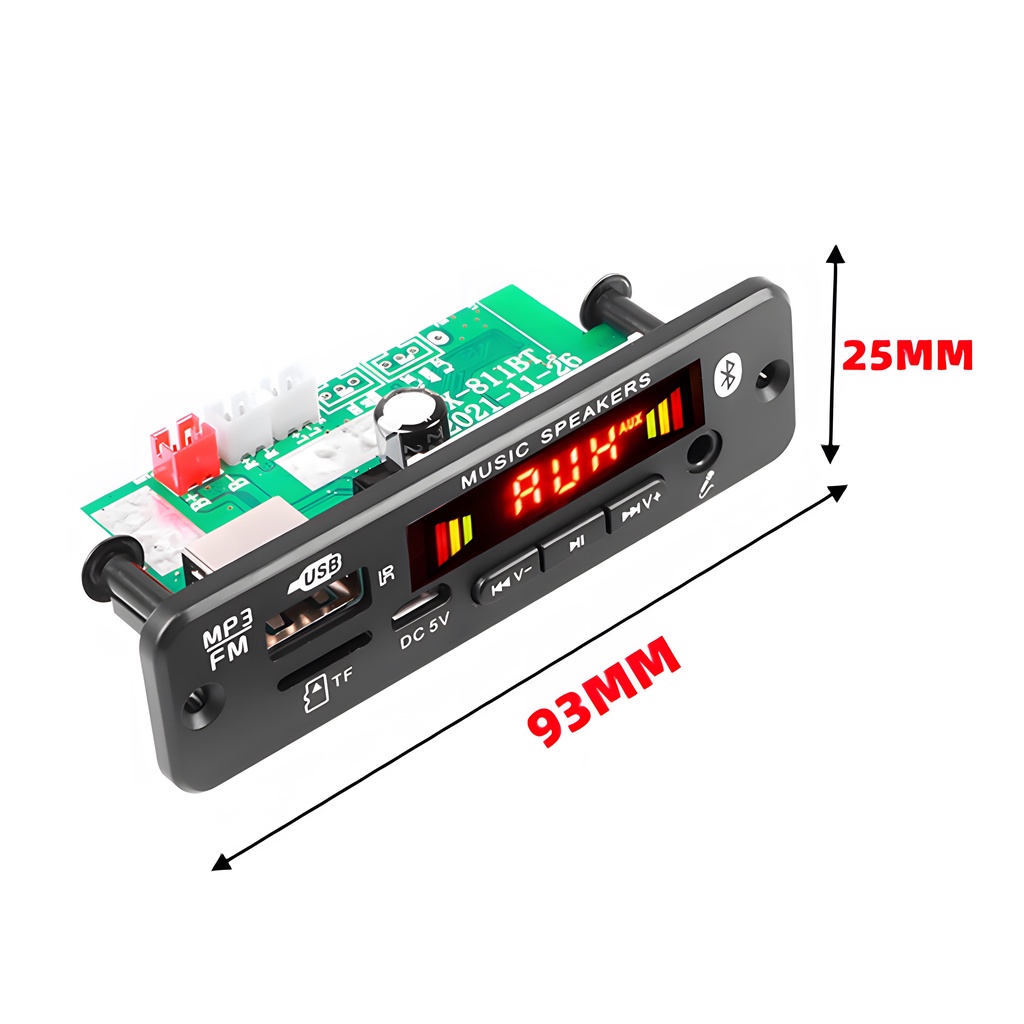 Khstor 2*60/40/20W เครื่องขยายเสียงบลูทูธ 5.0 เครื่องเล่น MP3 WAV ถอดรหัสคณะกรรมการรถวิทยุ FM โมดูลสนับสนุน TF USB AUX