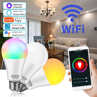 Alice หลอดไฟอัจฉริยะ Led E27 หรี่แสงได้ 15W Wifi RGB Alexa Tuya Yandex Station ควบคุมด้วยเสียง 220V 110V สําหรับบ้าน