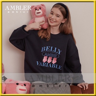 ★ Ambler x BELLYBEAR ★ Dance BELLY เสื้อกันหนาว แขนยาว คอกว้าง สไตล์เกาหลี BMM202