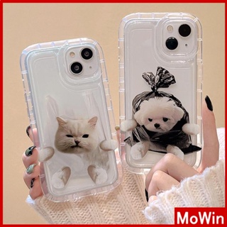 Mowin - เข้ากันได้สำหรับ เคสไอโฟน เคสไอโฟน11 เคส iphone 11 สำหรับ iPhone 14 Pro Max เคส iPhone เคสใส TPU เคสนิ่มถุงลมนิรภัยเสริมกันกระแทกแมวน่ารักลูกสุนัขเข้ากันได้กับ iPhone 13 Pro Max iPhone 12 Pro Max 11 7Plus 8Plus 6Plus XR xs