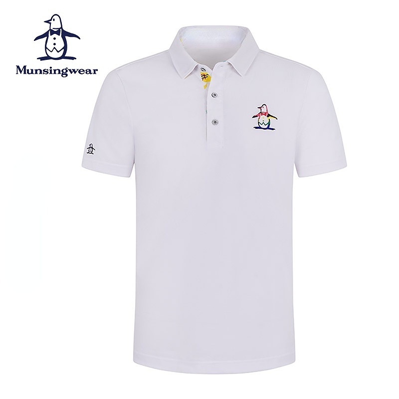 Munsingwear/munsingwear Golf Clothing เสื้อยืดผู้ชายฤดูร้อนพิมพ์Lapelแฟชั่นครึ่งแขนโปโล