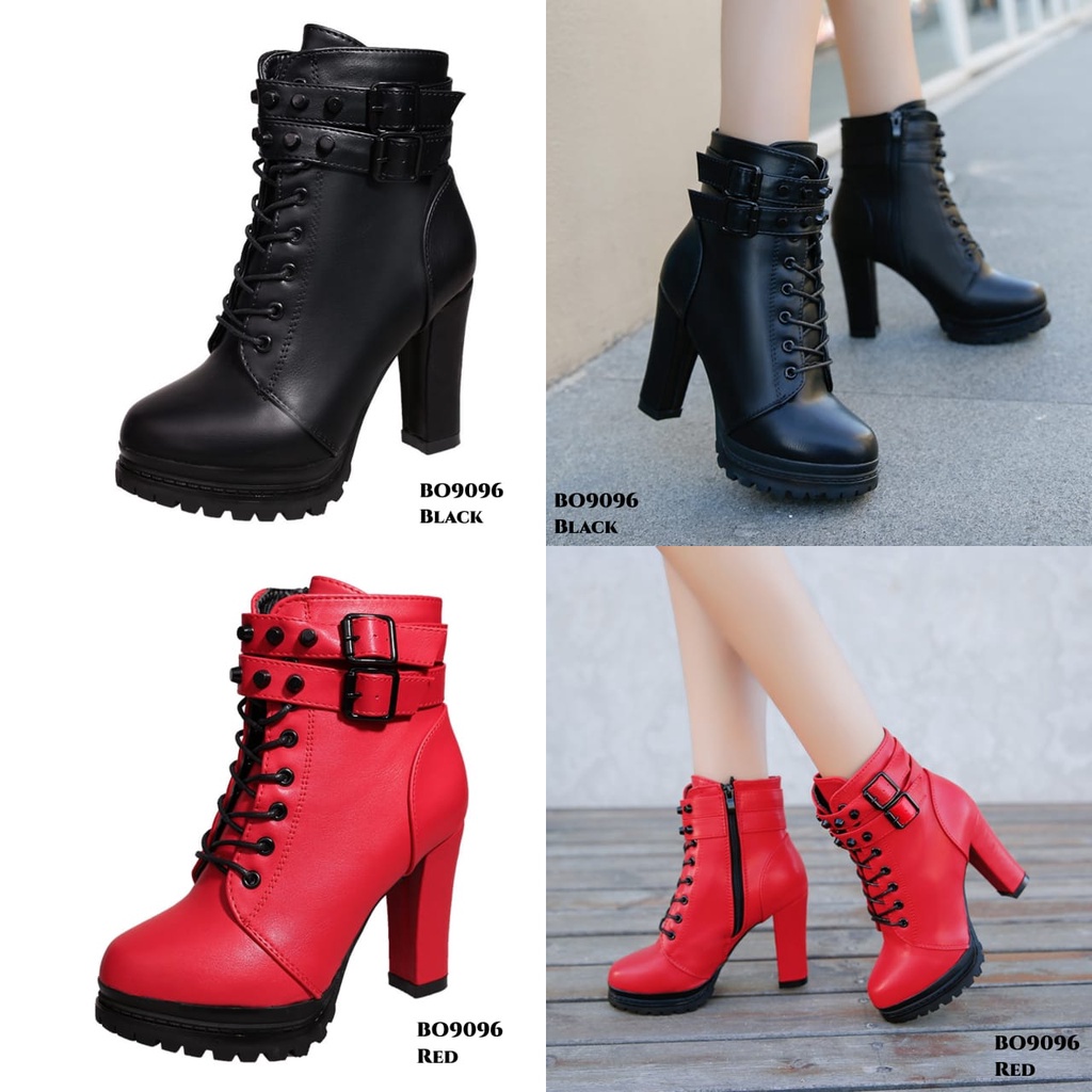 PREMIUM PRF HIGH BLOCK รองเท้าบูท FASHION KOREA BO9096