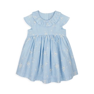 Mothercare blue floral dress YC195 ชุดเดรส