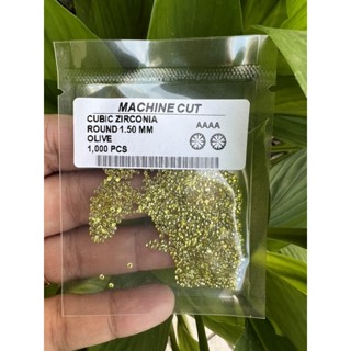 cz Diamond Olive color Round 1.50mm 100 pieces