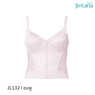 Jintana เสื้อชั้นในตัวยาว รุ่น Basic bra รุ่น JL132 PI สีชมพู