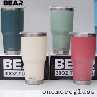 🫧💦แก้วBEAR เก็บอุณหภูมิ สีพาสเทล 30 Oz.🌈แถมฟรีฝาแก้วน้ำ1อัน  ยางรองแก้ว1อัน และหลอดสแตนเลสพร้อมแปรงล้างหลอด💦🫧