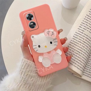 ใหม่ เคสโทรศัพท์ซิลิโคน TPU แบบนิ่ม พร้อมกระจกแต่งหน้า สําหรับ OPPO A78 5G A78 2023 A78 5G