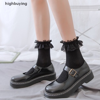 [highbuying] แฟชั่น โลลิต้า ญี่ปุ่น เด็กผู้หญิง ลูกไม้ ถุงเท้า หวาน นัวเนีย เจ้าหญิง ถุงเท้า ใหม่ พร้อมส่ง