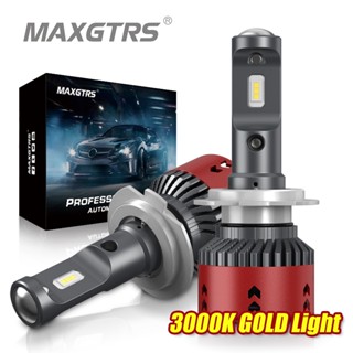 Maxgtrs หลอดไฟหน้ารถยนต์ LED H4 H7 H11 H8 H1 9005 9006 72W 3000K 2 ชิ้น