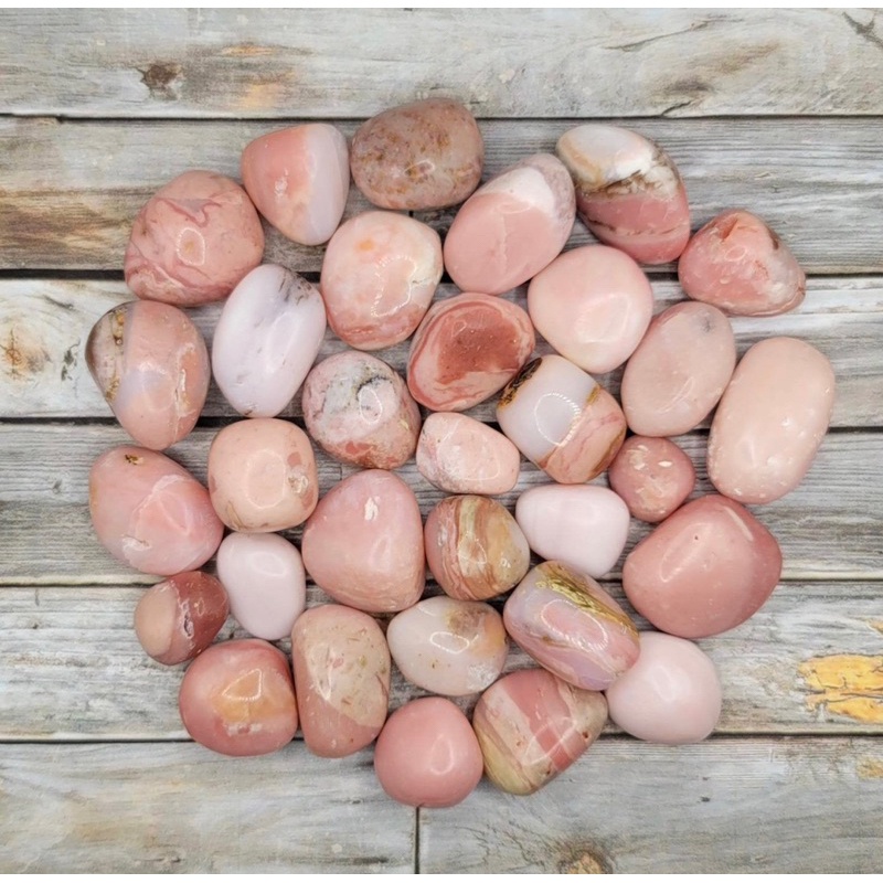 1PC Natural Pink Opal Tumble Stone / Top High Quality / Pink opal can help balancing emotions and so