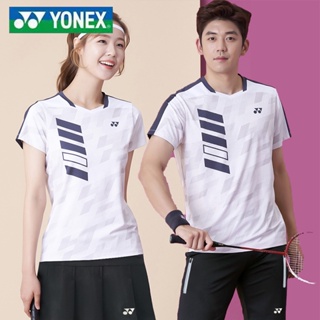 Yonex เสื้อกีฬาแบดมินตัน แขนสั้น ระบายอากาศ แห้งเร็ว แฟชั่นสําหรับผู้ชาย และผู้หญิง 2023