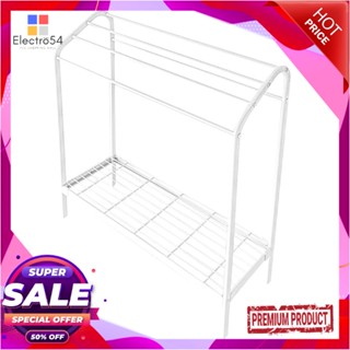 5-BAR ราวพาดผ้า 5 เส้น มีชั้นวางของ PLIM สีขาว5-BAR FREESTANDING TOWEL RACK WITH SHELF PLIM WHITE