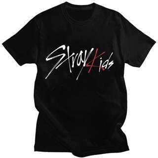 NEW ราคาถูกเสื้อยืดแขนสั้น พิมพ์ลายตัวอักษร Kpop Singer Stray Kids สไตล์ฮาราจูกุ แฟชั่นฤดูร้อน สไตล์เกาหลี สําหรับผ_11