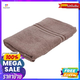 ผ้าขนหนูสีพื้น สีน้ำตาลอ่อน ขนาด 29 x 60 นิ้ว Solid color towel, light brown color, size 29