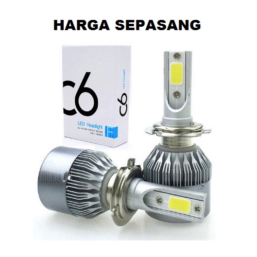 ไฟหน้ารถ LED C6 SILVER H1 H3 H4 H7 H11 HB3 HB4 MAK