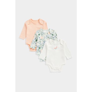 Mothercare Woodland Long-Sleeved Bodysuits - 3 Pack CD329 ชุดบอดี้สูทเด็ก