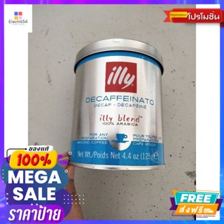 เครื่องดื่ม Illy Decaffeinated Ground And Roasted Coffee กาแฟ คั่วบด สกัด แคฟแฟอีน ออก อิลลี่ 125 กรัม  Illy D