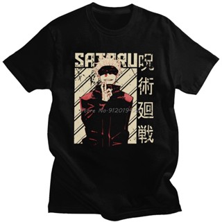 #เสื้อยืดคอกลม#เสื้อยืดแขนสั้น ผ้าฝ้าย พิมพ์ลายอนิเมะ Gojo Satoru Jujutsu Kaisen สไตล์ญี่ปุ่น สําหรับผู้ชายS-4XL_02