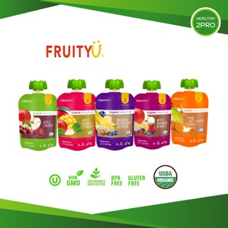 FruityU อาหารบด สำหรับเด็กออร์แกนิค ขนาด 99 กรัม  มี5รสชาติ