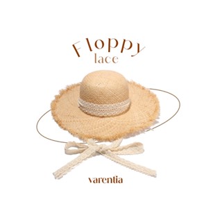 FLP401 ♡ Floppy Lace Hat | หมวกผูกใต้คางลายลูกไม้