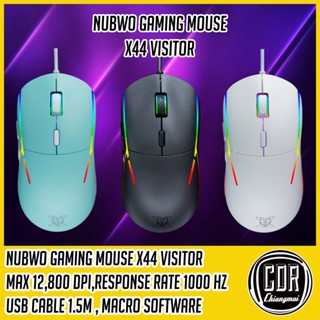 เมาส์ Nubwo X44 VISITOR เมาส์เล่นเกม Gaming Macro Mouse เมาส์เกมมิ่ง เมาส์มาโคร (รับประกันศูนย์ 2 ปี)