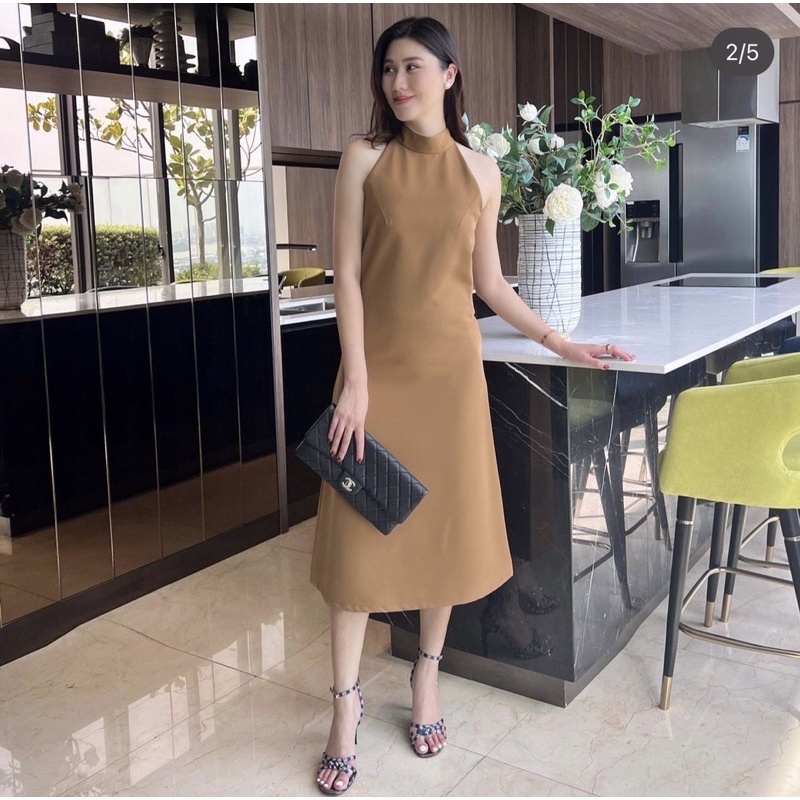 ชุดเดรสออกงาน สีน้ำตาล september.bkk ไซส์ S