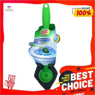 CORNER-HEADED แปรงใยขัดล้างสุขภัณฑ์หัวจรวดเข้าซอก SCOTH-BRITE สีเขียวCORNER-HEADED TOILET SCRUB BRUSH SCOTCH-BRITE GREEN