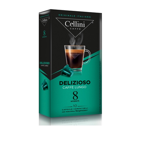 Cellini Delizioso Coffee Capsules 10caps กาแฟแคปซูล Cellini กาแฟ กาแฟสำเร็จรูป