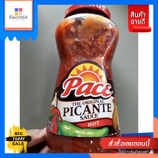 Pace Picante Sauce Hot ซอส มะเขือเทศ ผสม พริกจาลาปิโน ชนิด เผ็ด พาเลซ 453 กรัม  ราคาโดนใ