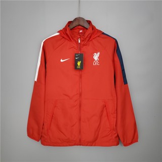 เสื้อแจ็กเก็ตฟุตบอล Liverpool 2122 พร้อมกระเป๋า สีแดง สําหรับผู้ชาย 2022