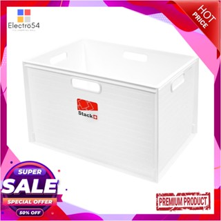 STACKABLE กล่องซ้อนได้ STACKO UT-38 L 39x28x25 ซม. สีขาวSTACKABLE STORAGE BOX STACKO UT-38 L 39X28X25CM WHITE