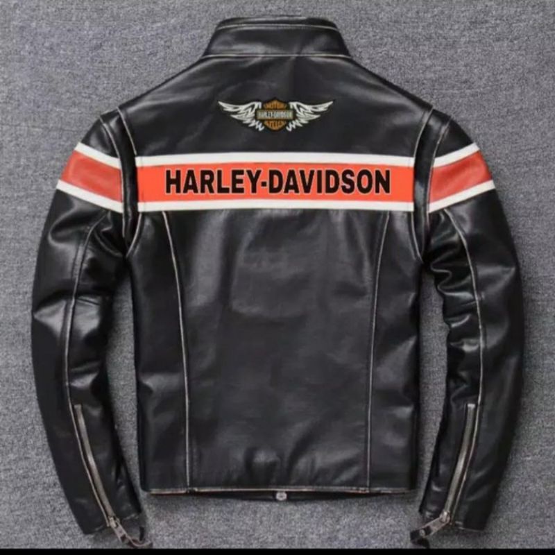 เสื้อแจ็คเก็ตหนัง Harley DAVIDSON เสื้อแจ็คเก็ตหนังผู้ชาย เสื้อแจ็คเก็ต