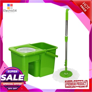 SPIN ชุดอุปกรณ์ถังปั่นพร้อมไม้ม็อบ SCOTCH-BRITE รุ่นยืดหดได้ (T3) สีเขียวSPIN BUCKET MOP SET SCOTCH-BRITE (T3) GREEN