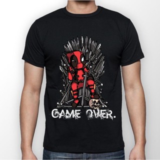 Tee 2021 Diy Deadpool Vs Game Of Thrones Game Over Men T Shirt Adult Tops Nba9 เสื้อยืดพิมพ์ลาย_07