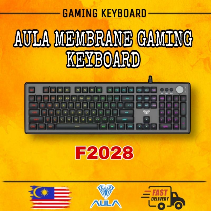 Aula F2028 คีย์บอร์ดเกมมิ่งเมมเบรน แบบใช้แล้วทิ้ง