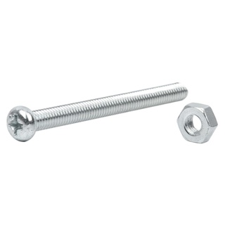 MACHINE สกรูเกลียวมิลน็อต JP 4X45 มม. 25 ตัวMACHINE SCREW WITH NUT JP FITT 4X45MM 25PCS