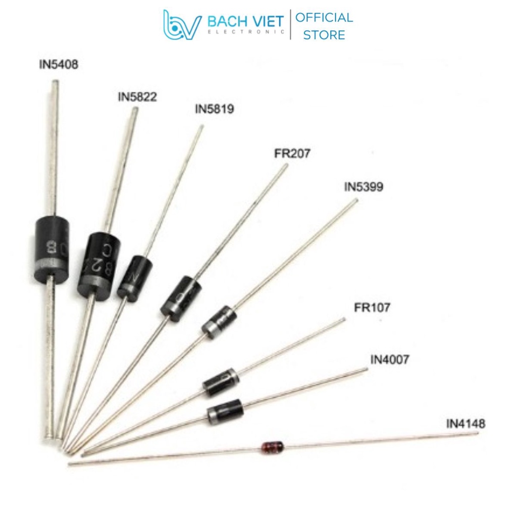 ไดโอดคอมโบ 4007,1N5408,1N4148,1N5819,1N5822,1N5825,FR107,FR207,FR307,FR507 450mA,1A,2A,V3A,V3A,