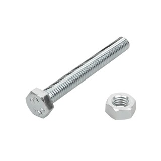 HEX สกรูหัวหกเหลี่ยมพร้อมน็อต DEXZON 5X40 มม. 10 ชิ้น/แพ็กHEX BOLTS WITH NUTS DEXZON 5X40MM 10EA/PACK