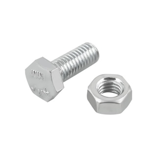 HEX สกรูหัวหกเหลี่ยมพร้อมน็อต DEXZON 5X12 มม. 10 ชิ้น/แพ็กHEX BOLTS WITH NUTS DEXZON 5X12MM 10EA/PACK