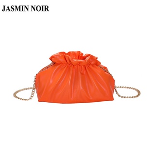 Jasmin NOIR กระเป๋าสะพายไหล่ หนัง PU แต่งสายโซ่คล้อง แฟชั่นสําหรับสตรี